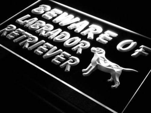 Beware of Labrador Retriever LED Light Sign - LED Gift Works