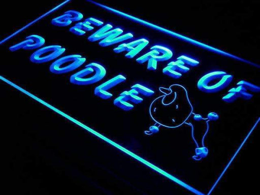Beware of Poodle LED Light Sign - LED Gift Works