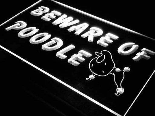 Beware of Poodle LED Light Sign - Way Up Gifts
