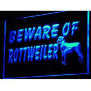 Beware of Rottweiler LED Light Sign - LED Gift Works
