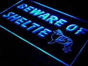 Beware of Sheltie Shetland Sheepdog LED Light Sign - LED Gift Works