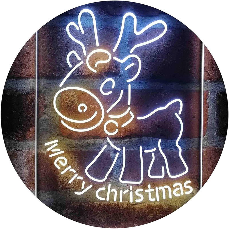 Merry Christmas Reindeer LED Light Sign - LED Gift Works