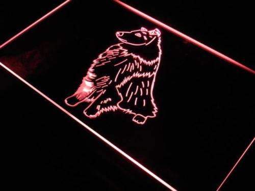 Bi Black Sheltie LED Light Sign - LED Gift Works