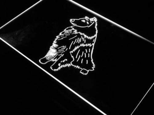 Bi Black Sheltie LED Light Sign - LED Gift Works