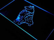 Bi Black Sheltie LED Light Sign - LED Gift Works