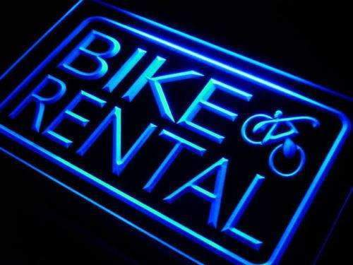 Bicycle Bike Rental LED Light Sign - LED Gift Works