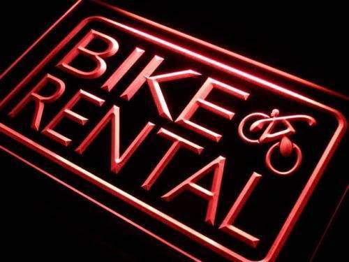 Bicycle Bike Rental LED Light Sign - LED Gift Works
