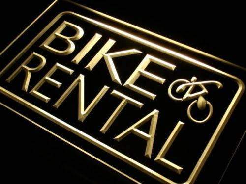 Bicycle Bike Rental LED Light Sign - Way Up Gifts