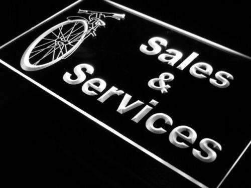 Bicycle Bike Shop Sales Services LED Light Sign - LED Gift Works