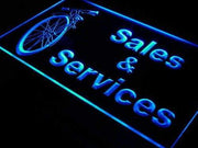 Bicycle Bike Shop Sales Services LED Light Sign - LED Gift Works
