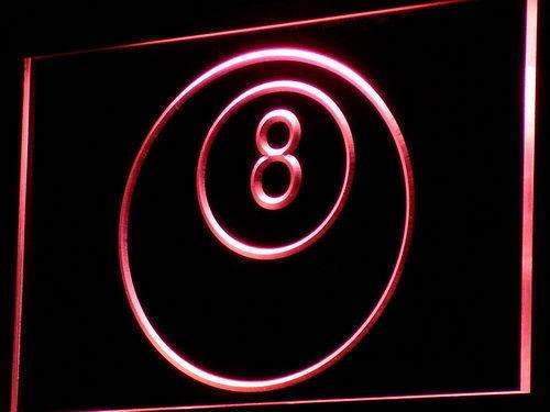 Billiards Eight Ball LED Light Sign - Way Up Gifts