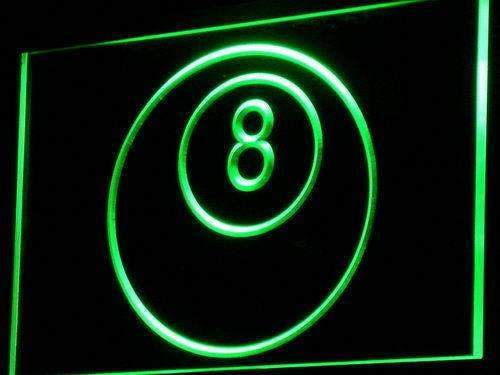 Billiards Eight Ball LED Light Sign - LED Gift Works