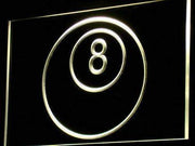 Billiards Eight Ball LED Light Sign - LED Gift Works