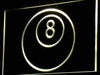 Billiards Eight Ball LED Light Sign - Way Up Gifts