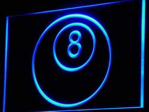 Billiards Eight Ball LED Light Sign - LED Gift Works