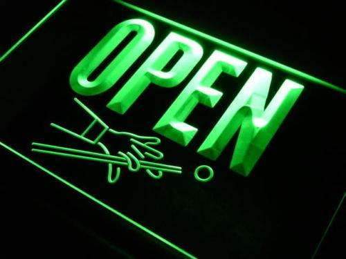 Billiards Pool Hall Open LED Light Sign - Way Up Gifts