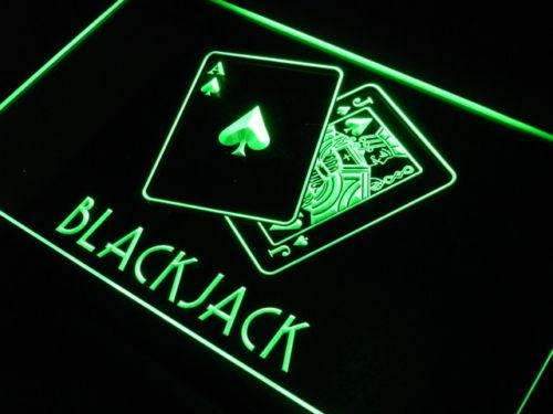 Blackjack Poker LED Light Sign - Way Up Gifts