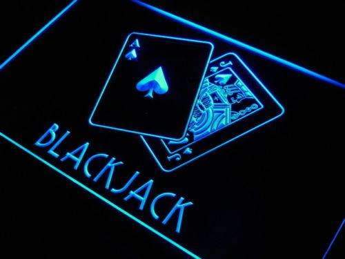 Blackjack Poker LED Light Sign - Way Up Gifts