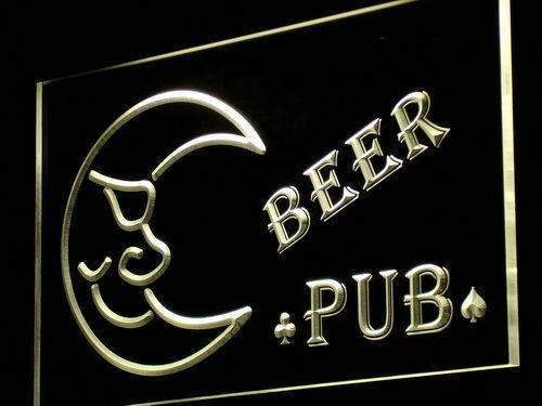 Blue Moon Beer Pub LED Light Sign - LED Gift Works