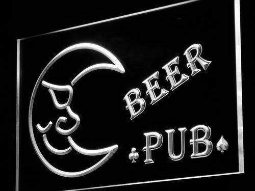 Blue Moon Beer Pub LED Light Sign - LED Gift Works