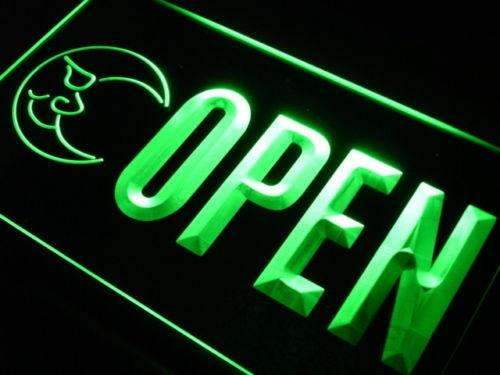 Blue Moon Open LED Light Sign - LED Gift Works