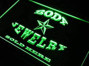 Body Jewelry Sold Here LED Light Sign - LED Gift Works