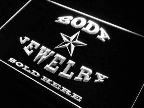 Body Jewelry Sold Here LED Light Sign - LED Gift Works