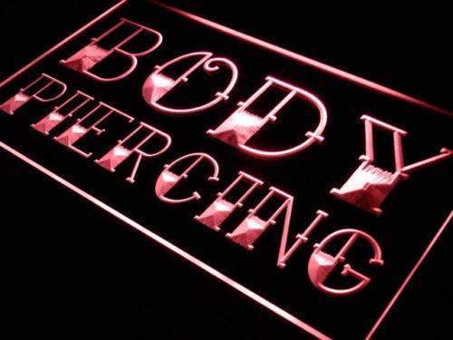 Body Piercing LED Light Sign - LED Gift Works