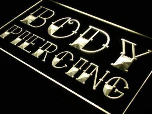 Body Piercing LED Light Sign - LED Gift Works