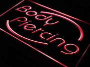 Body Piercing Studio LED Light Sign - LED Gift Works
