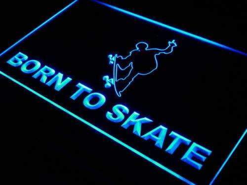 Born to Skate Skateboard LED Light Sign - Way Up Gifts