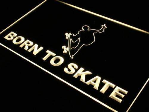Born to Skate Skateboard LED Light Sign - Way Up Gifts