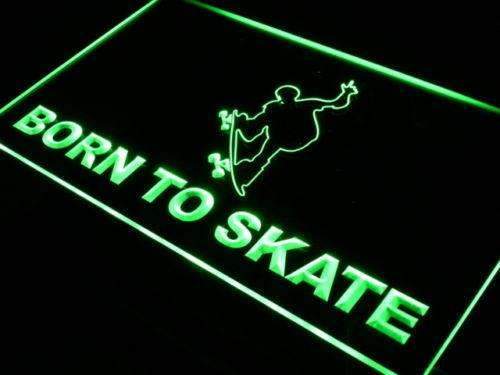 Born to Skate Skateboard LED Light Sign - Way Up Gifts