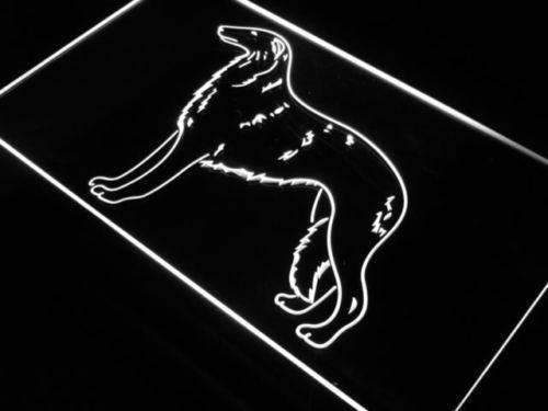 Borzoi Russian Wolfhound LED Light Sign - LED Gift Works