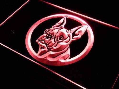 Boston Terrier Head LED Light Sign - Way Up Gifts