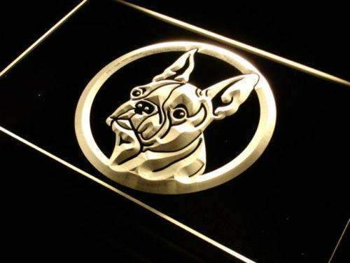 Boston Terrier Head LED Light Sign - LED Gift Works