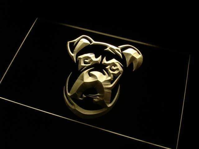 Boxer Dog Head LED Light Sign - LED Gift Works