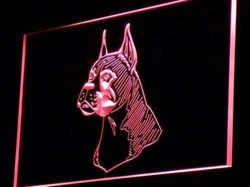 Boxer Dog Pet Head LED Light Sign - Way Up Gifts