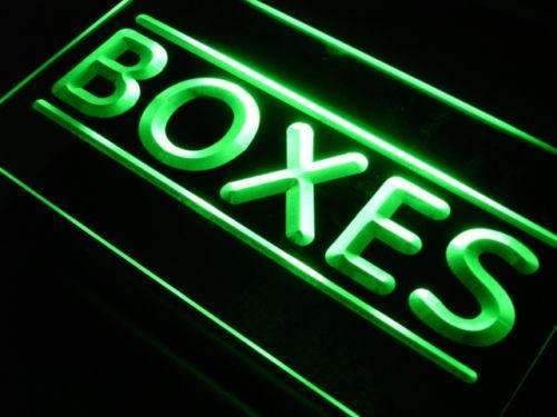Boxes Shop Shipping Gifts LED Light Sign - LED Gift Works