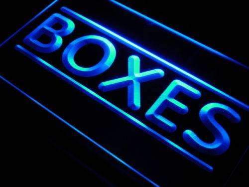 Boxes Shop Shipping Gifts LED Light Sign - LED Gift Works
