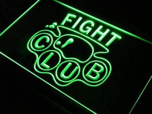 Brass Knuckles Fight Club LED Light Sign - Way Up Gifts