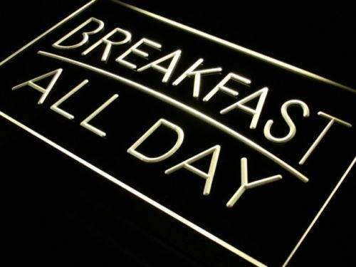 Breakfast All Day Diner LED Light Sign - Way Up Gifts