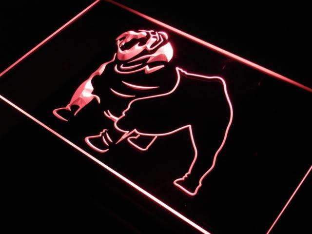 Bulldog LED Light Sign - LED Gift Works