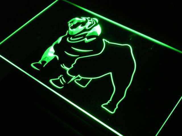 Bulldog LED Light Sign - LED Gift Works