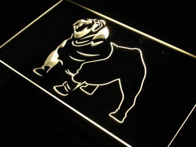 Bulldog LED Light Sign - LED Gift Works
