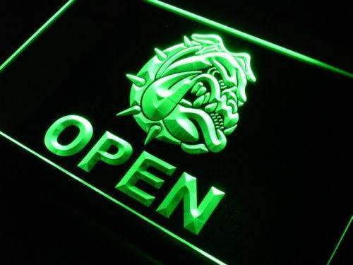 Bulldog Open LED Light Sign - Way Up Gifts