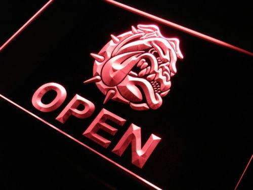 Bulldog Open LED Light Sign - LED Gift Works