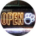 Open Paw Print Dog Grooming LED Light Sign - Way Up Gifts