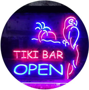 Parrot Tiki Bar Open LED Light Sign - LED Gift Works