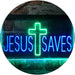 Cross Jesus Saves LED Light Sign - Way Up Gifts